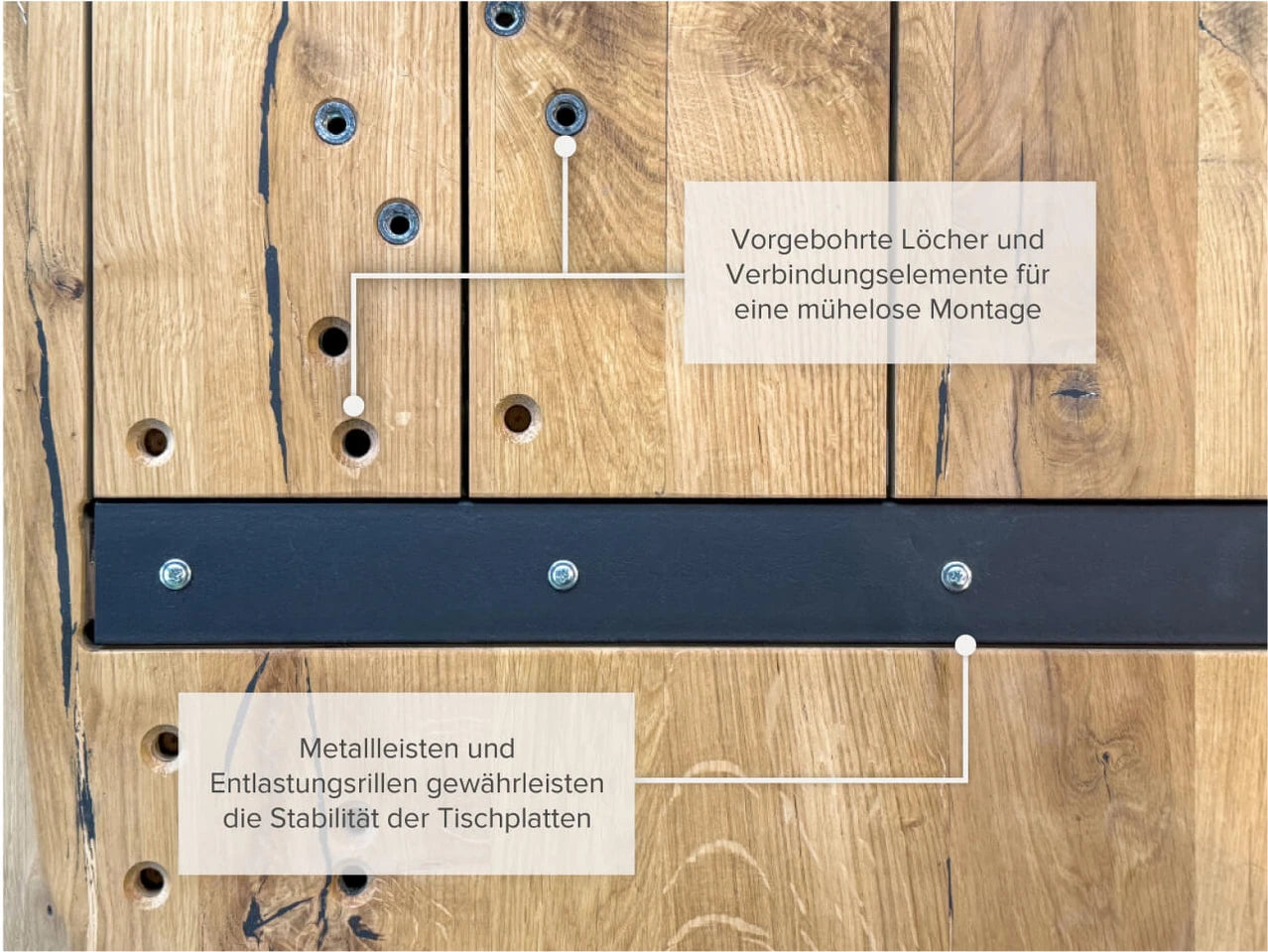 Santurtzi SleekTable Silhouette - Moderner Tisch mit eckigen Beinen