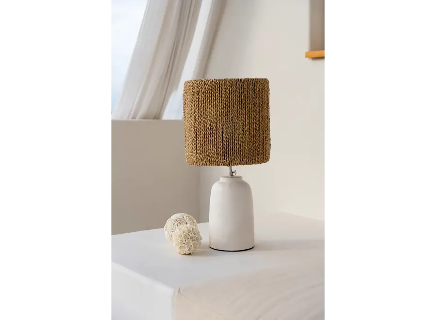 Santillana del Mar Boho-Lampe – Lampenschirm aus Gras