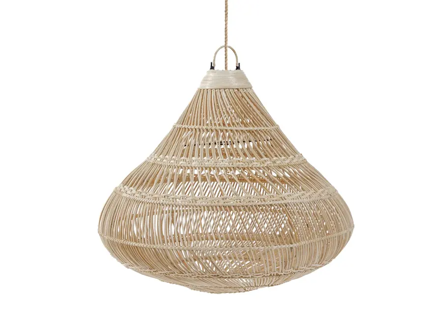 Cazorla Tropfenlampe - Rattan-Lampenschirm