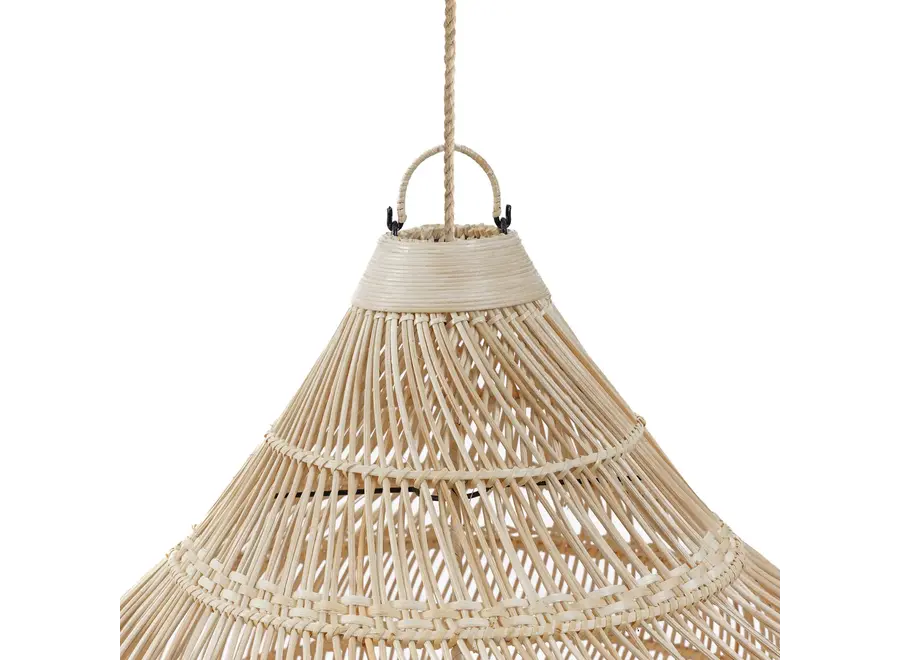 Cazorla Tropfenlampe - Rattan-Lampenschirm