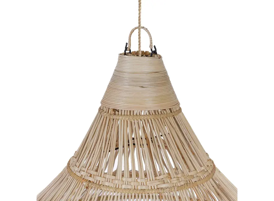 Cazorla Tropfenlampe - Rattan-Lampenschirm