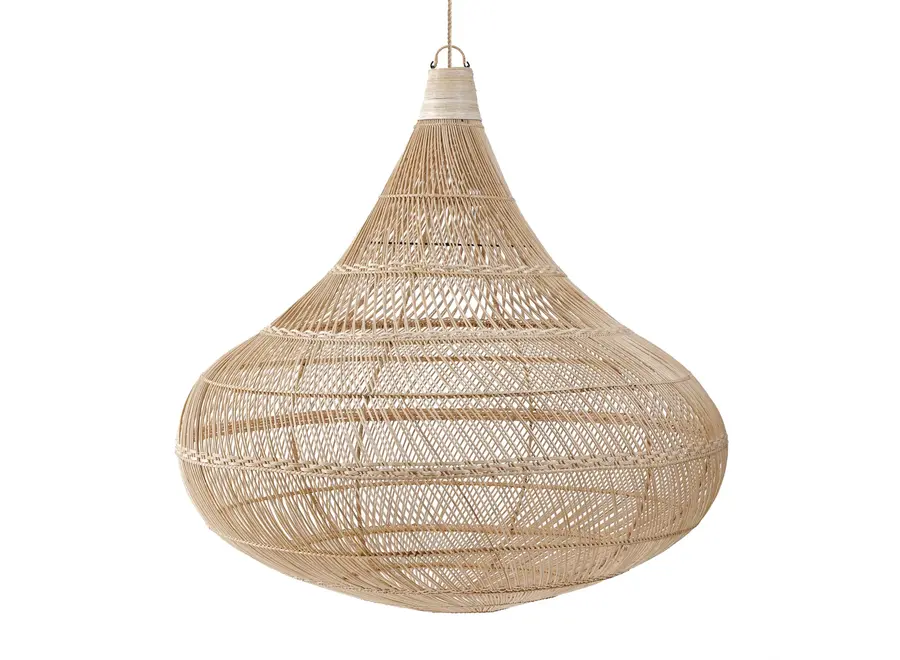 Cazorla Tropfenlampe - Rattan-Lampenschirm