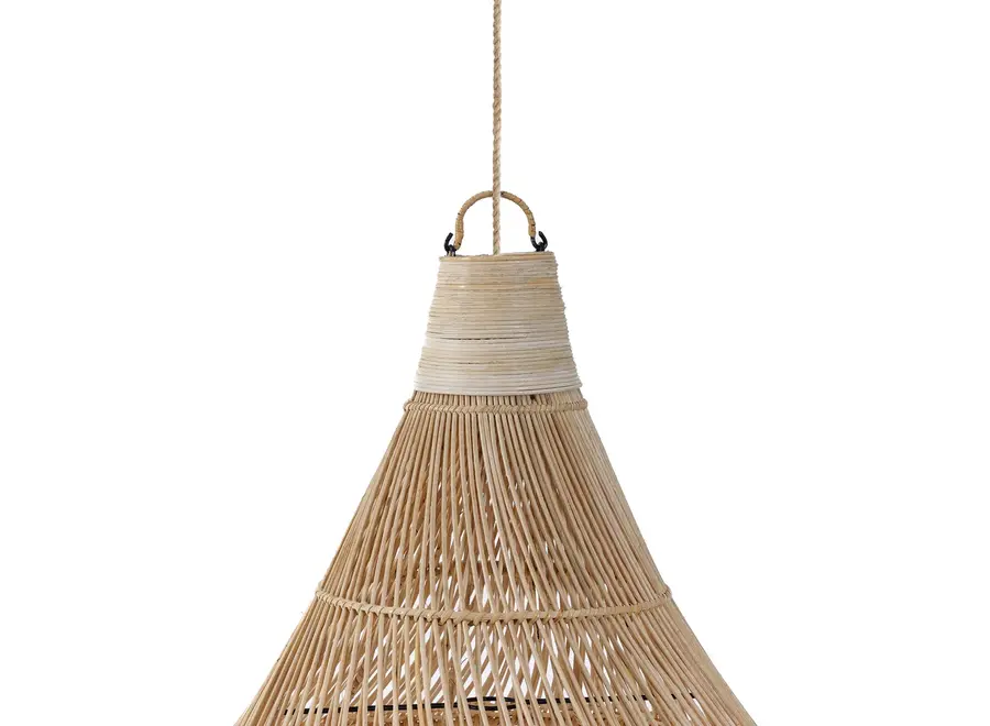 Cazorla Tropfenlampe - Rattan-Lampenschirm