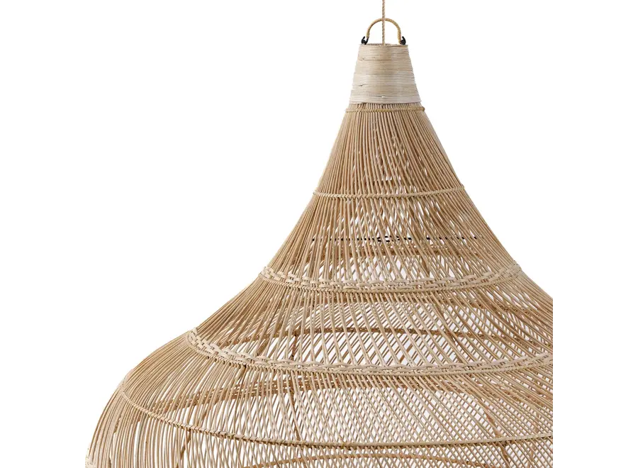 Cazorla Tropfenlampe - Rattan-Lampenschirm