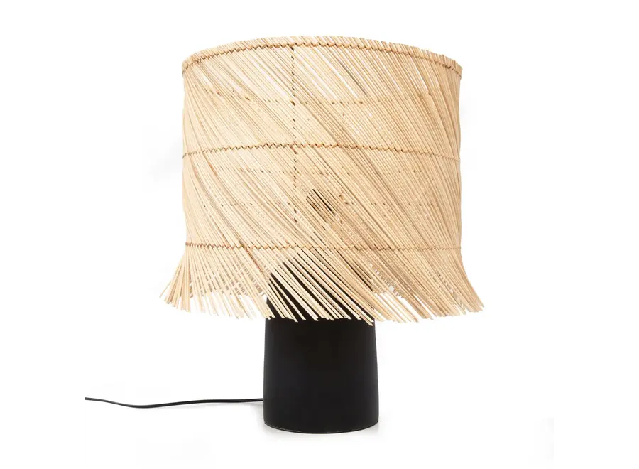 Cudillero Boho Lampe - Rattan Tischlampe