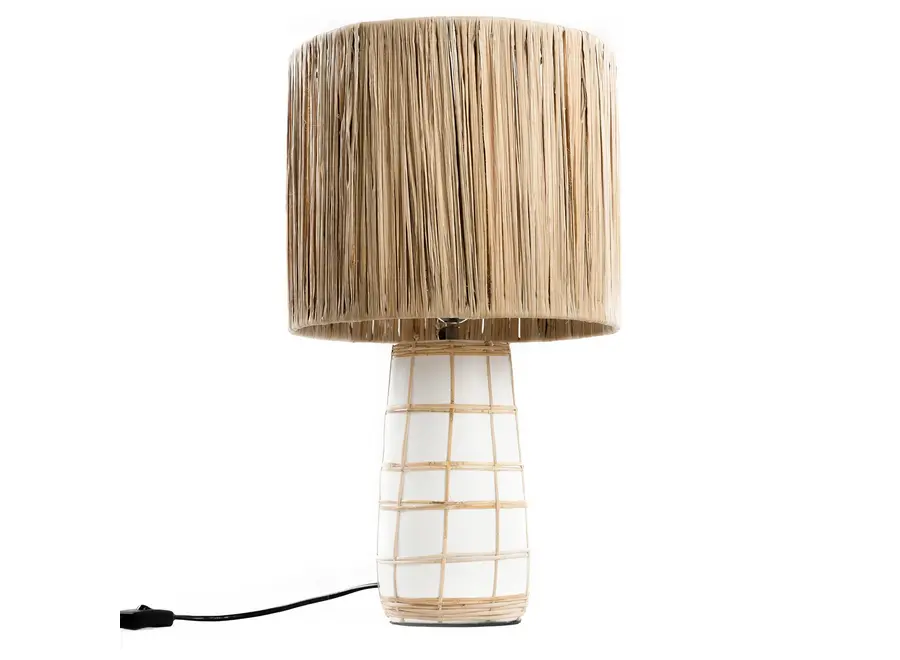 Vejer Grass Lamp - Tischlampe aus Terrakotta und Rattan