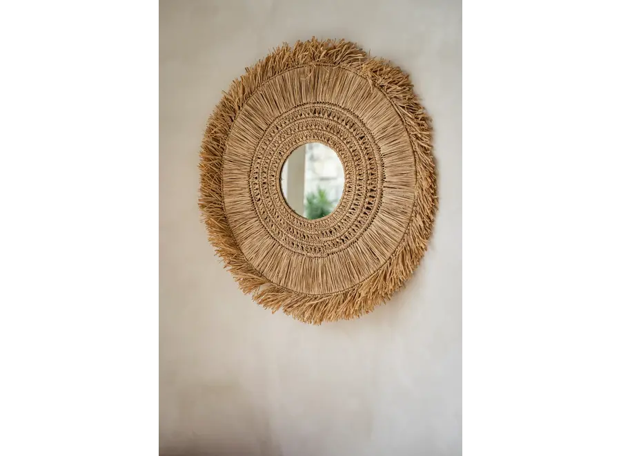 Alhambra Coast Mirror - Raffia-Spiegel