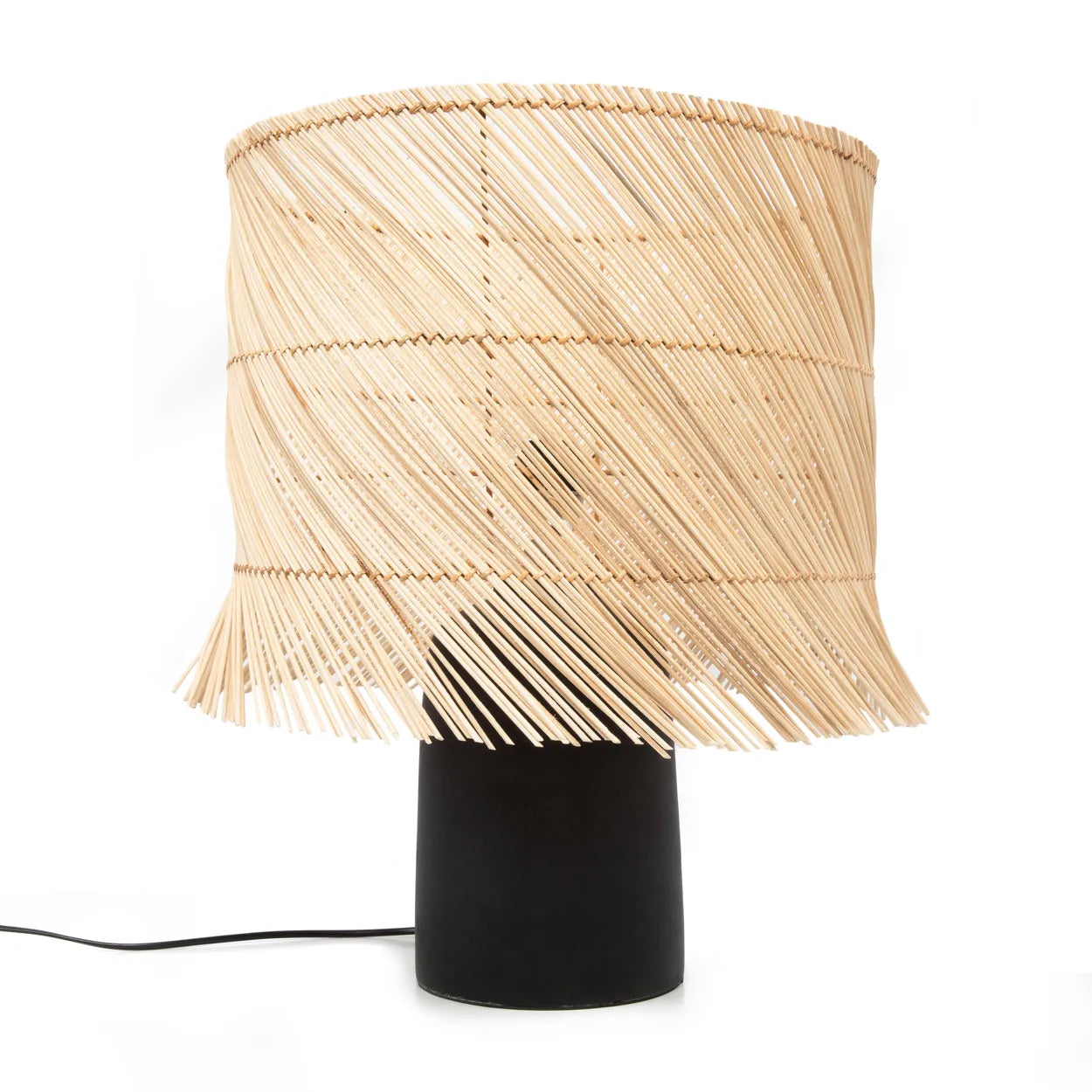 Cudillero Boho Lampe - Rattan Tischlampe