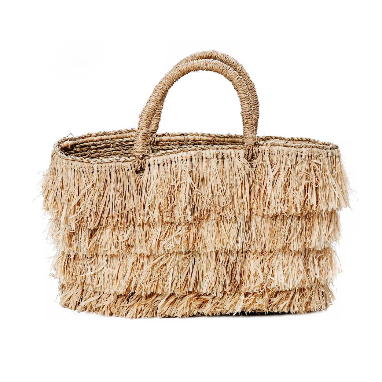 Cudillero Boho Korb - Bast-Shopper